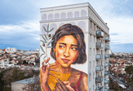 En images : réalisation de la fresque “Piel y paz” de Mapecco