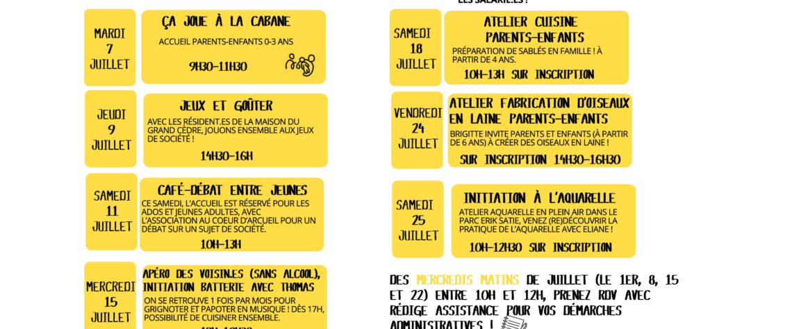 Animations à la Cabane du Quartier à Arcueil
