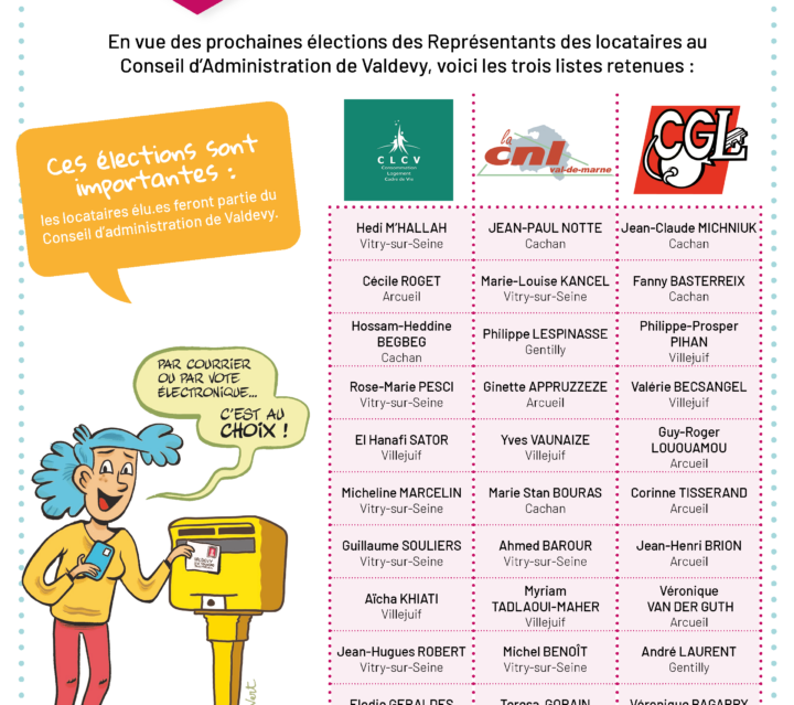 Élections des représentants des locataires 2026 : les candidats